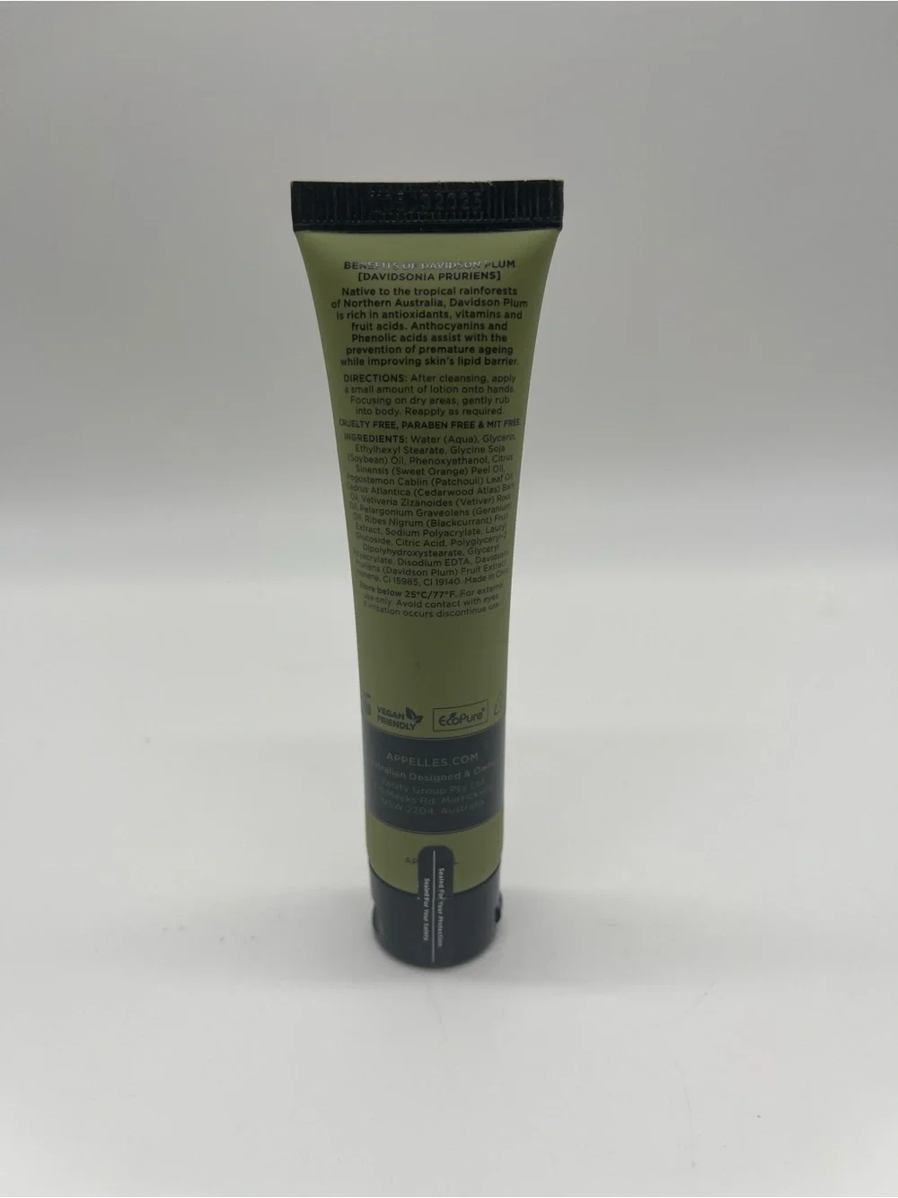 APPELLES Apothecary Lab Davidson Plum Skin Lotion 35ml Travel Moisturizer